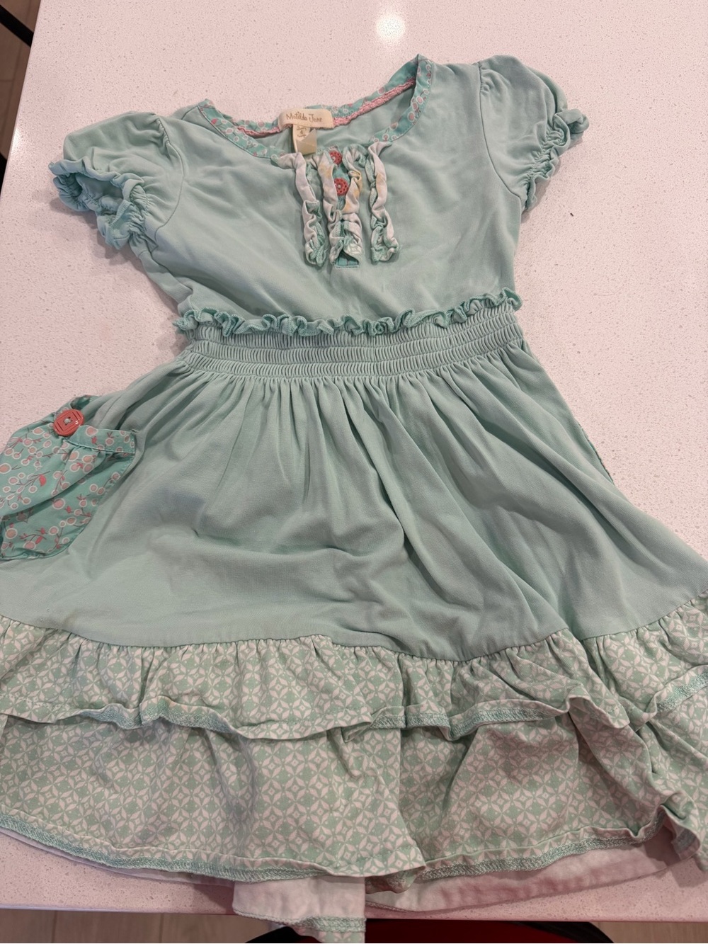 Matilda Jane Mint Ruffle Tiered Dress